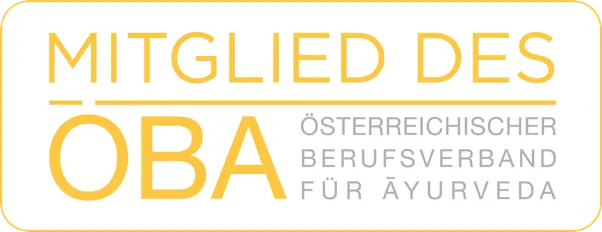 Button Logo Mitglied des ÖBA. Österreichischer Berufsverband für Ayurveda.